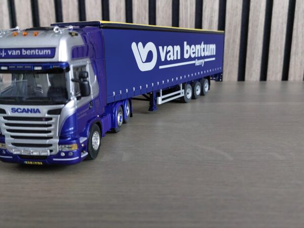 WSI 1:50  Scania R topline twinsteer + LAG tautlinertrailer van Bentum Woudenberg Nederland